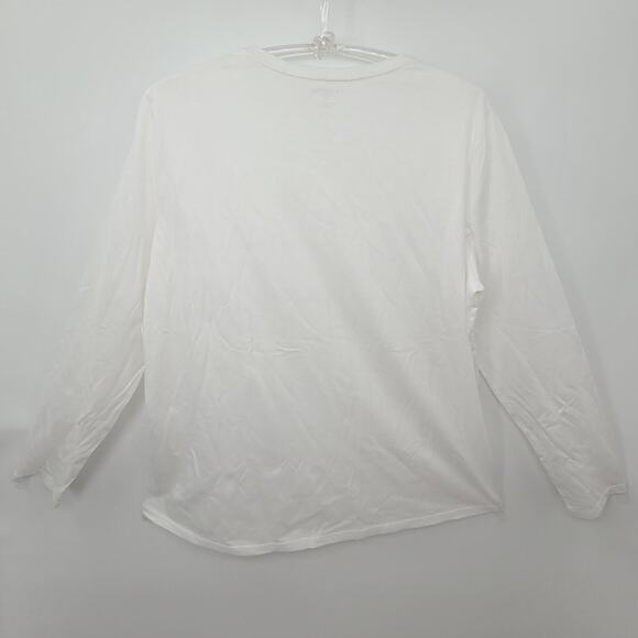 Lands' End White Relaxed Classic Long Sleeve Ladies T Shirt size xl - Picture 3 of 11
